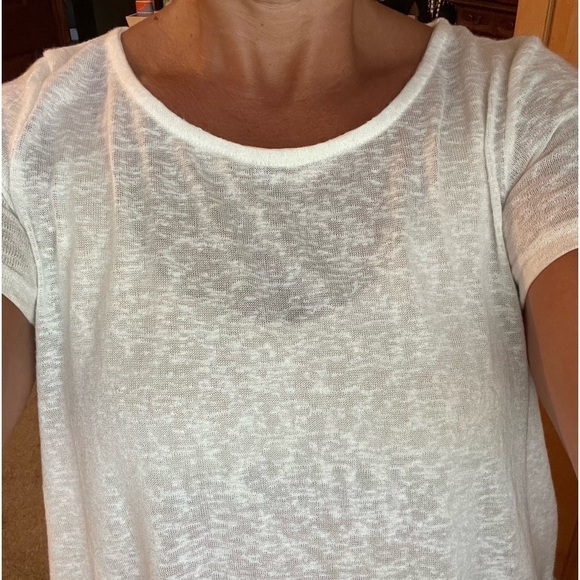 Easel Tunic Top w/ Tiered Ruffle Stripe T Shirt Short Sleeve - Picture 5 of 9